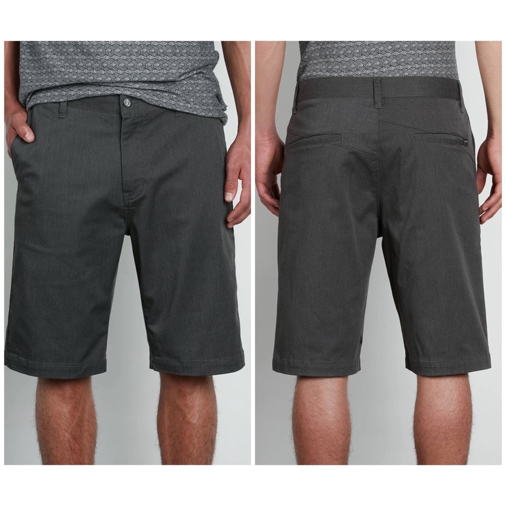 NWT Volcom VMonty Shorts 31 Charcoal Heather Gray Stretch Men’s